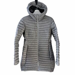 ARC’TERYX Nuri Coat Grey 750 Fill Down Hooded Puffer Jacket m